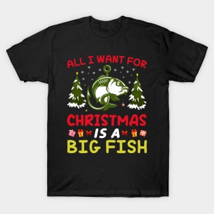 Christmas Big Fish T - Shirt Design T-Shirt